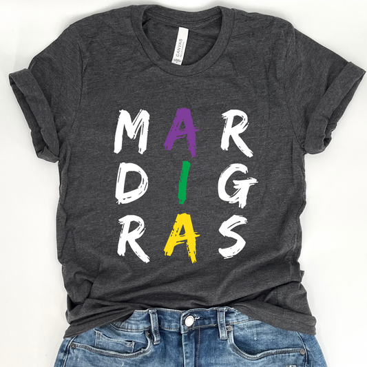 Paint the town Mardi Gras women's t-shirt, Louisiana Celebration