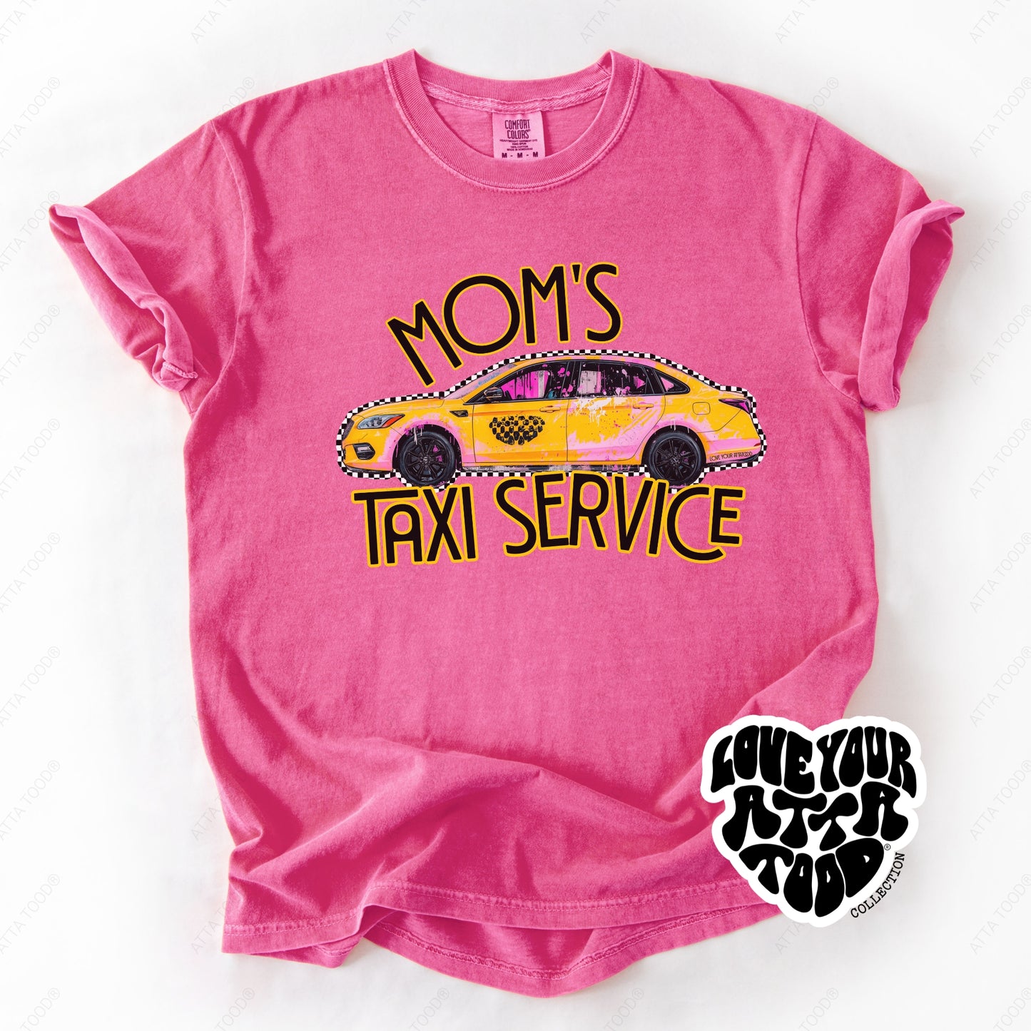 Mom Taxi Service Car Graphic Tee | ATTA TOOD®