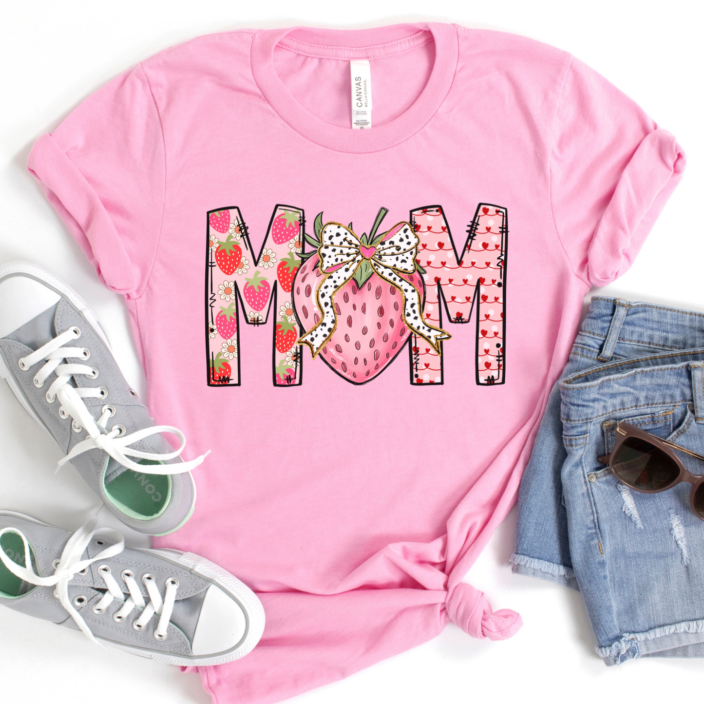 Sweet mom strawberry summer t-shirt