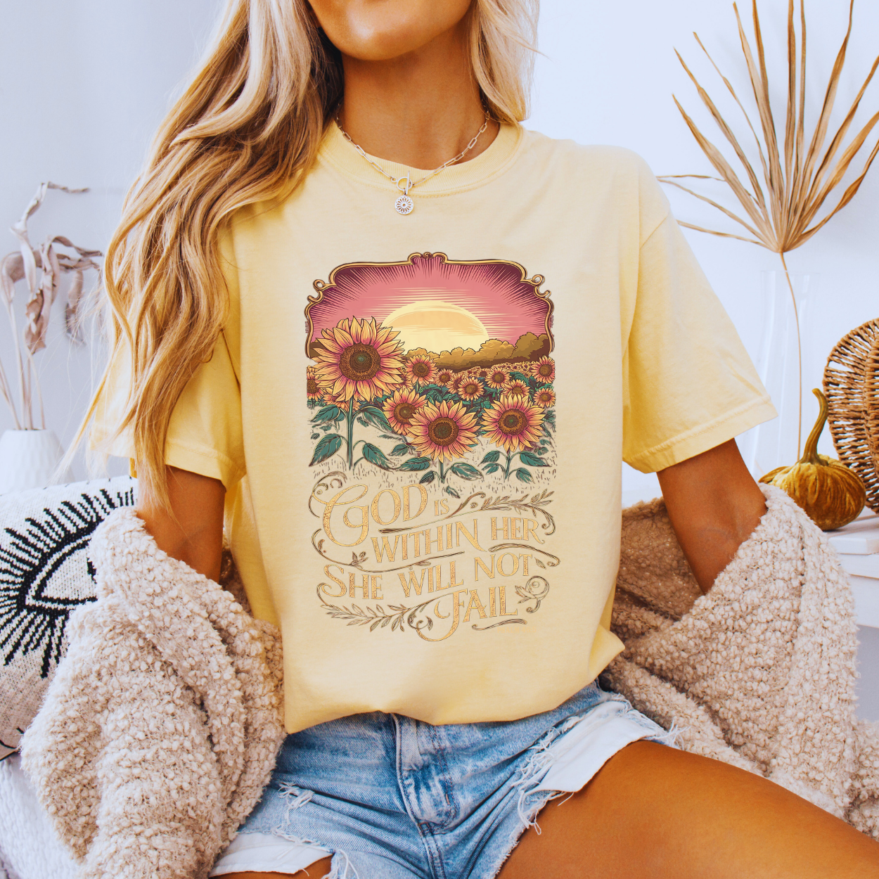 God Is Within Her Christian Scripture Graphic T-Shirt | ATTA TOOD®