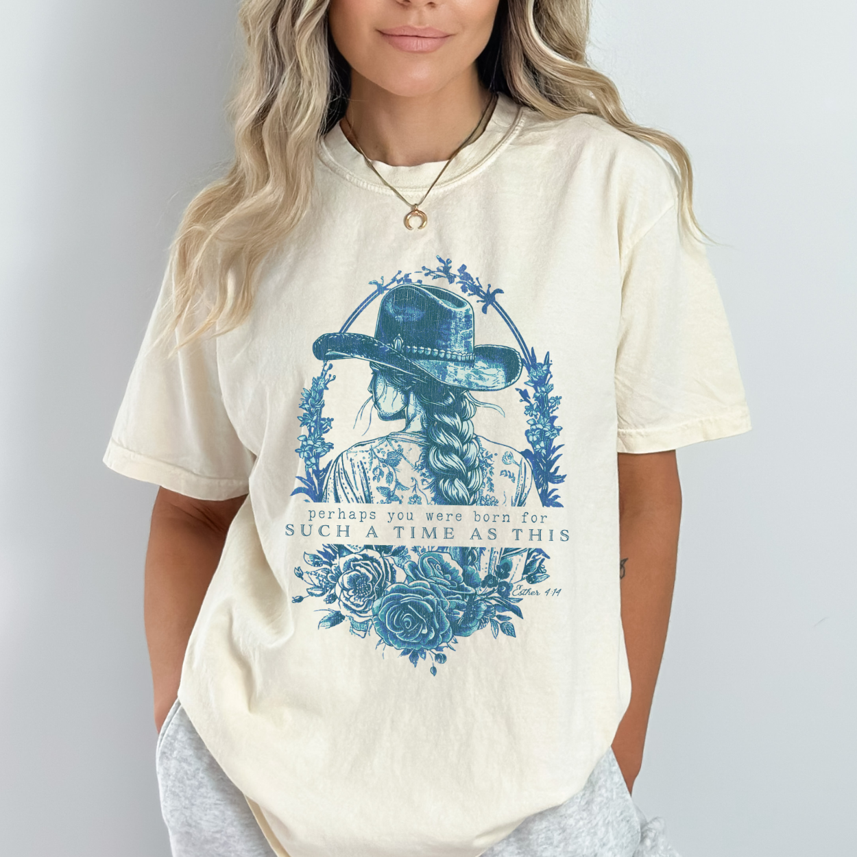 Esther 4:14 Christian Cowgirl Graphic T-Shirt | ATTA TOOD®