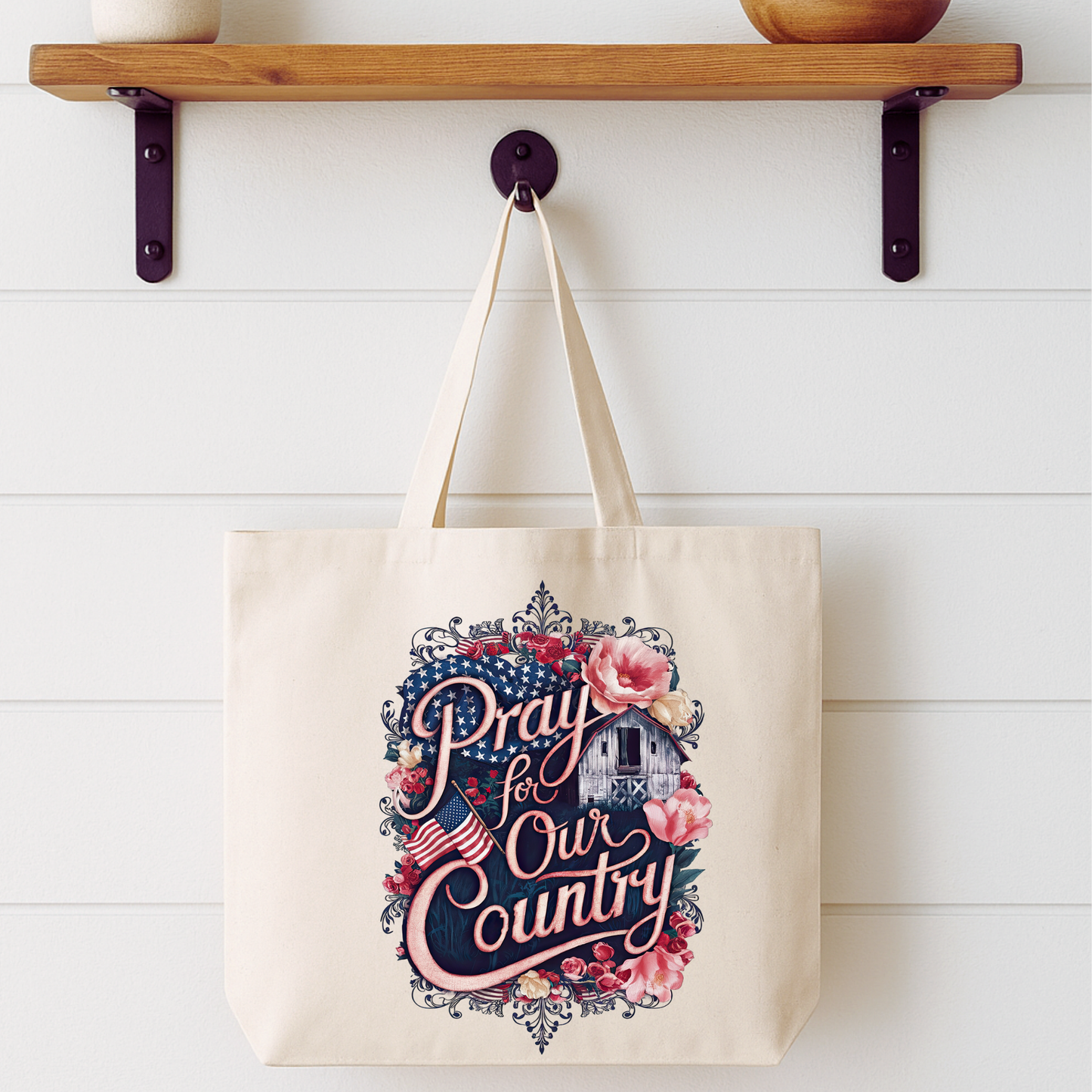 Pray For Our Country Tote Bag | Faithbased | ATTA TOOD®