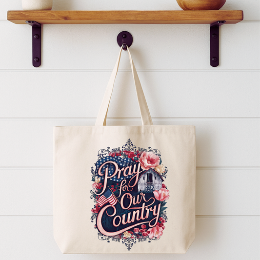 Pray For Our Country Tote Bag | Faithbased | ATTA TOOD®