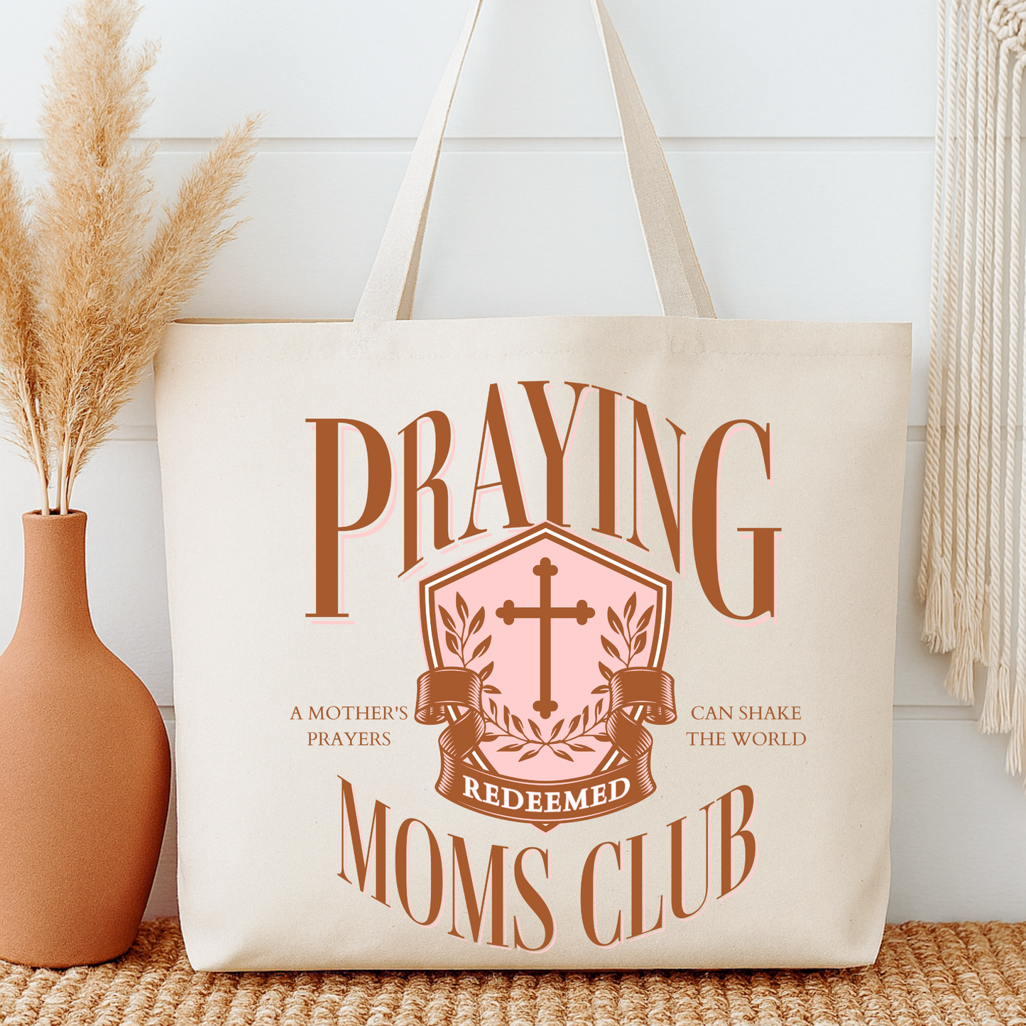 Praying Moms Club Canvas Tote bag | Faithbased | ATTA TOOD®