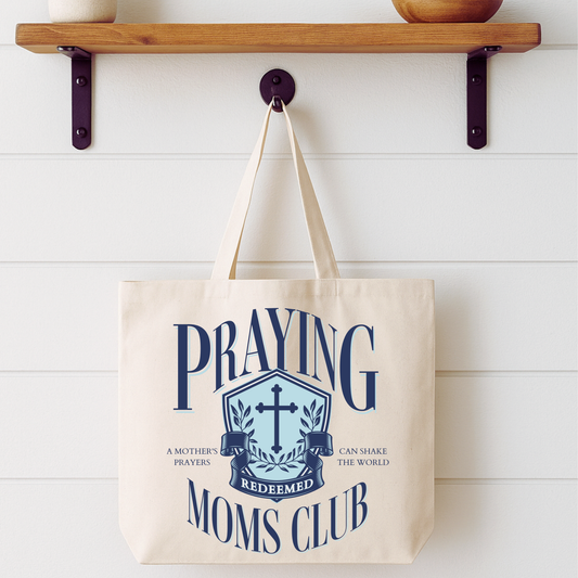 Praying Moms Club Canvas Tote bag | Faithbased | ATTA TOOD®