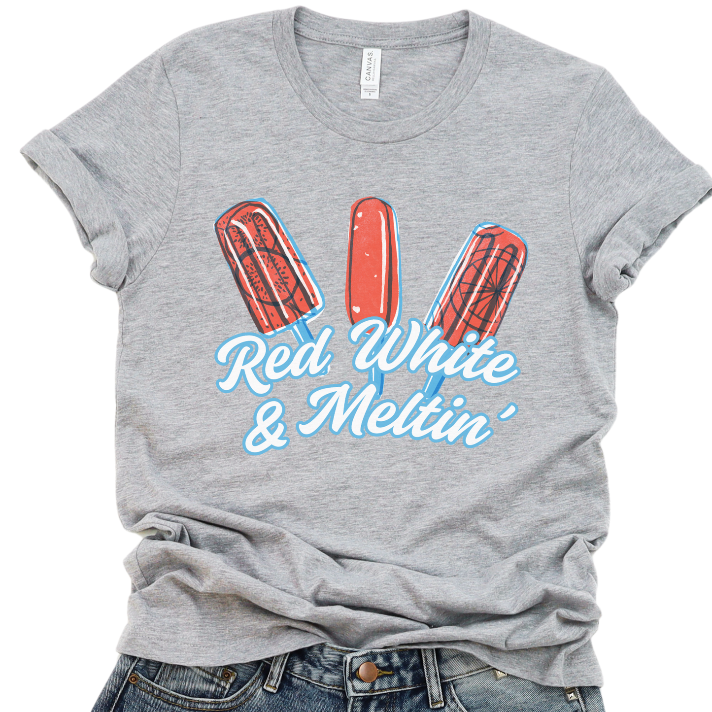 Red White And Meltin Unisex Graphic T-Shirt | ATTA TOOD®