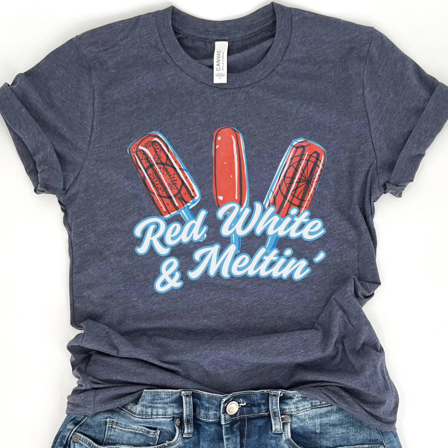 Red White And Meltin Unisex Graphic T-Shirt | ATTA TOOD®
