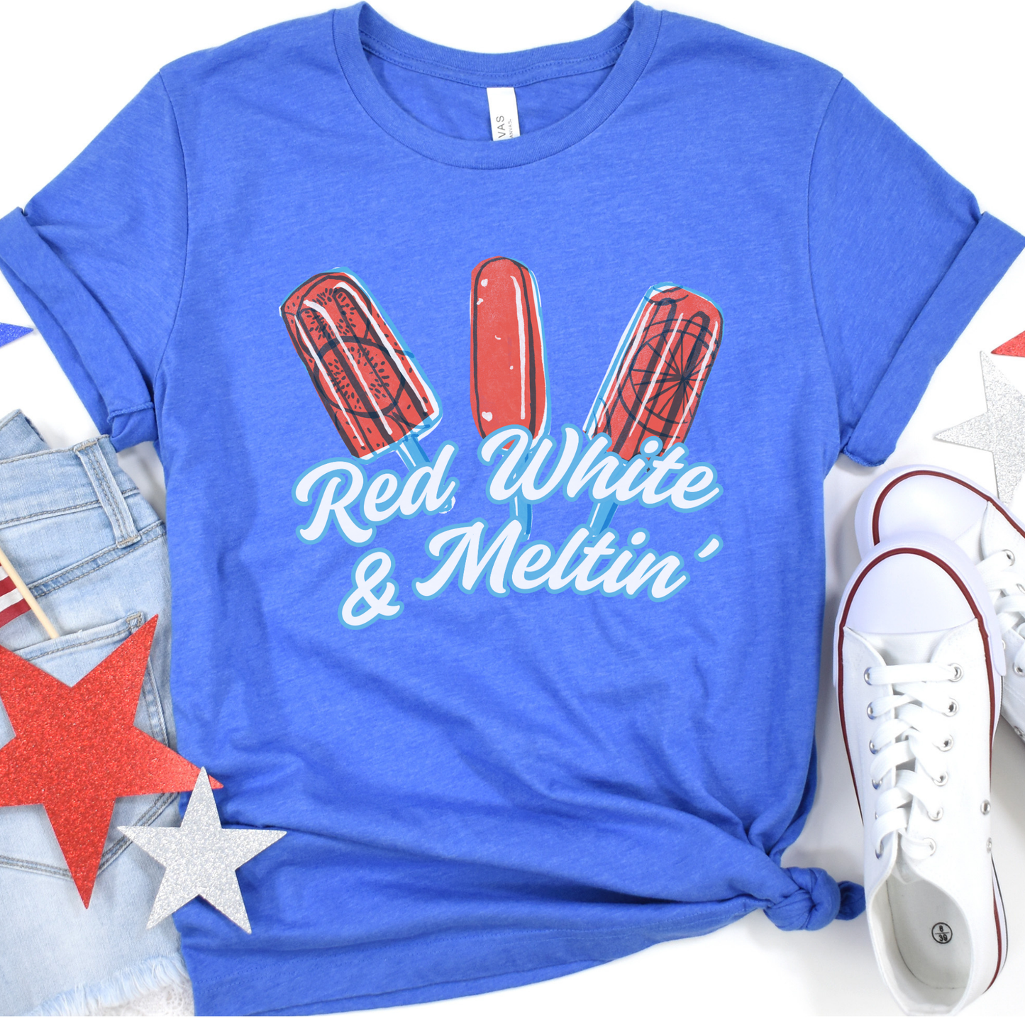 Red White And Meltin Unisex Graphic T-Shirt | ATTA TOOD®