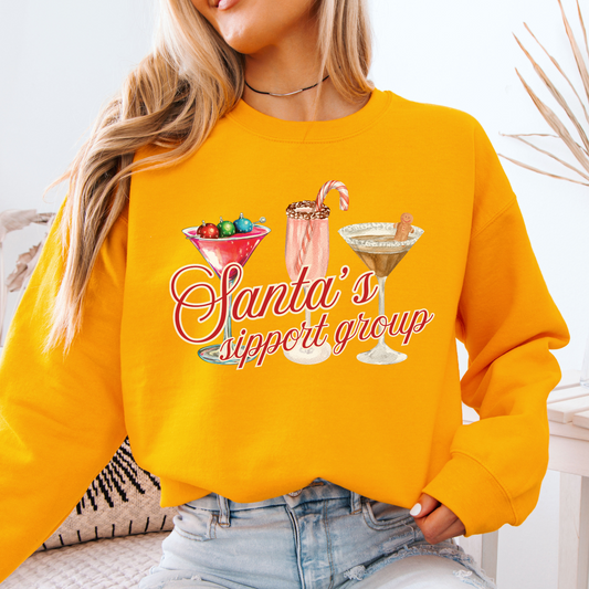 Santa's Christmas Cocktails Graphic Sweatshirt | ATTA TODO®
