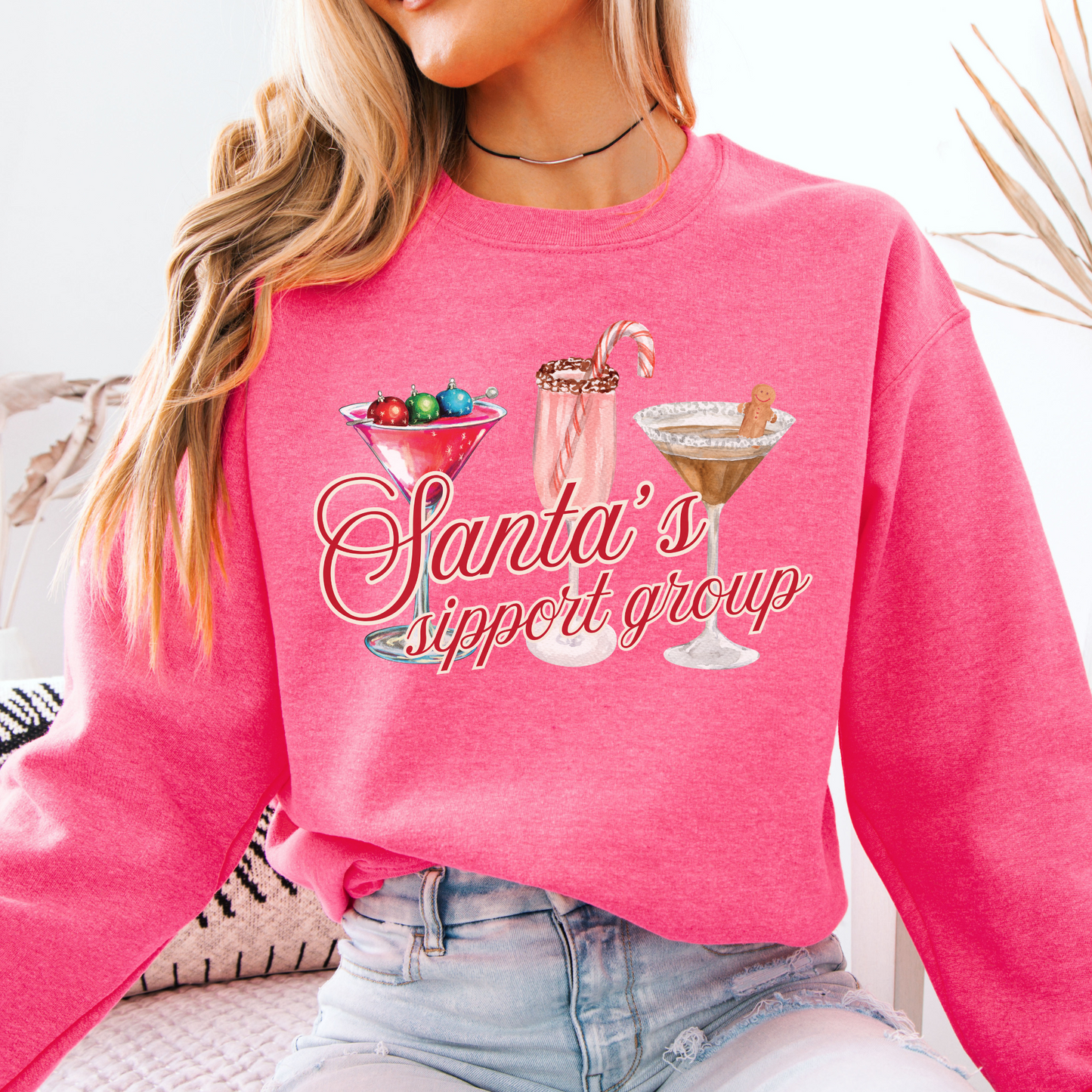 Santa's Christmas Cocktails Graphic Sweatshirt | ATTA TODO®