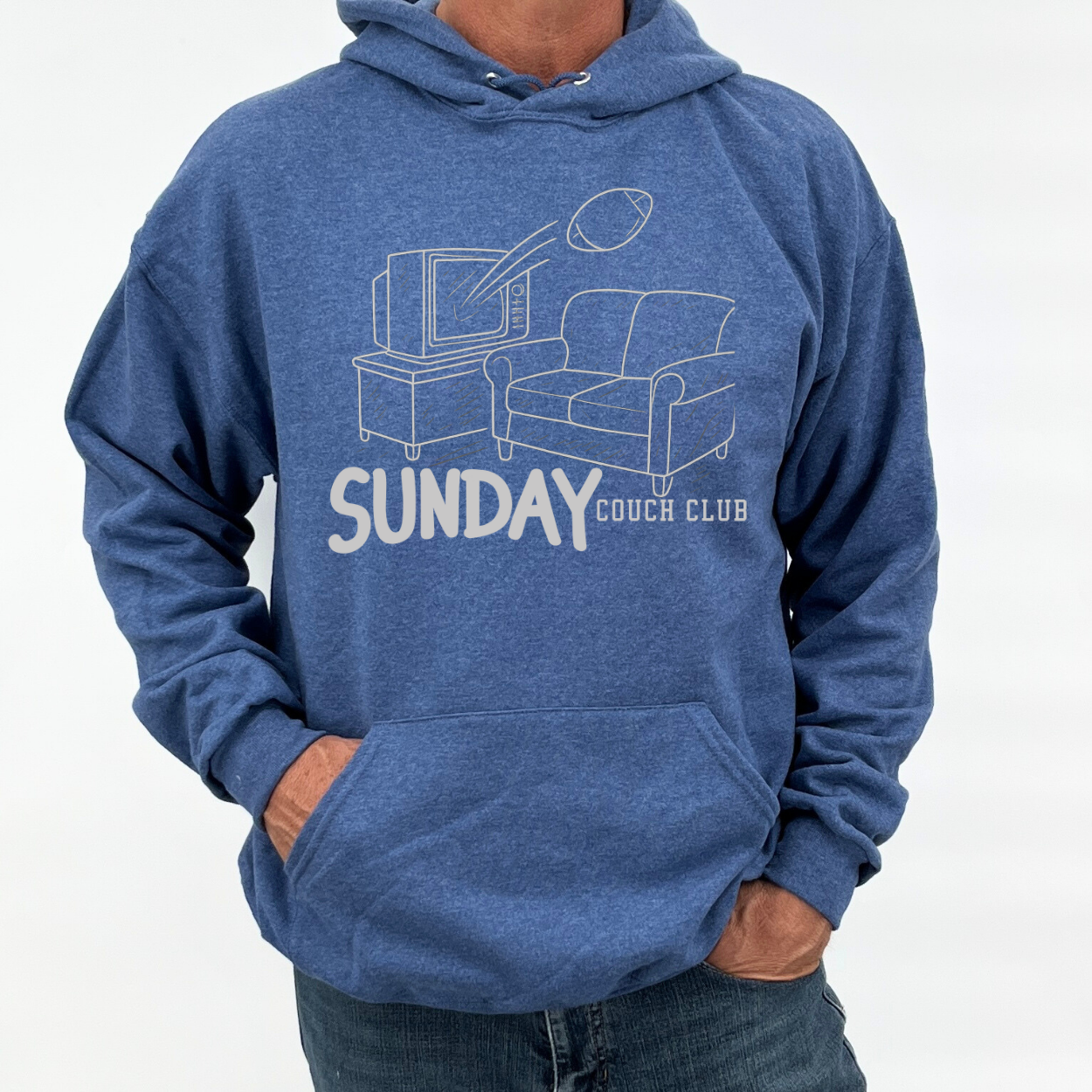 Sunday Football Couch Club Unisex Hooded Sweatshirt | ATTA TOOD®
