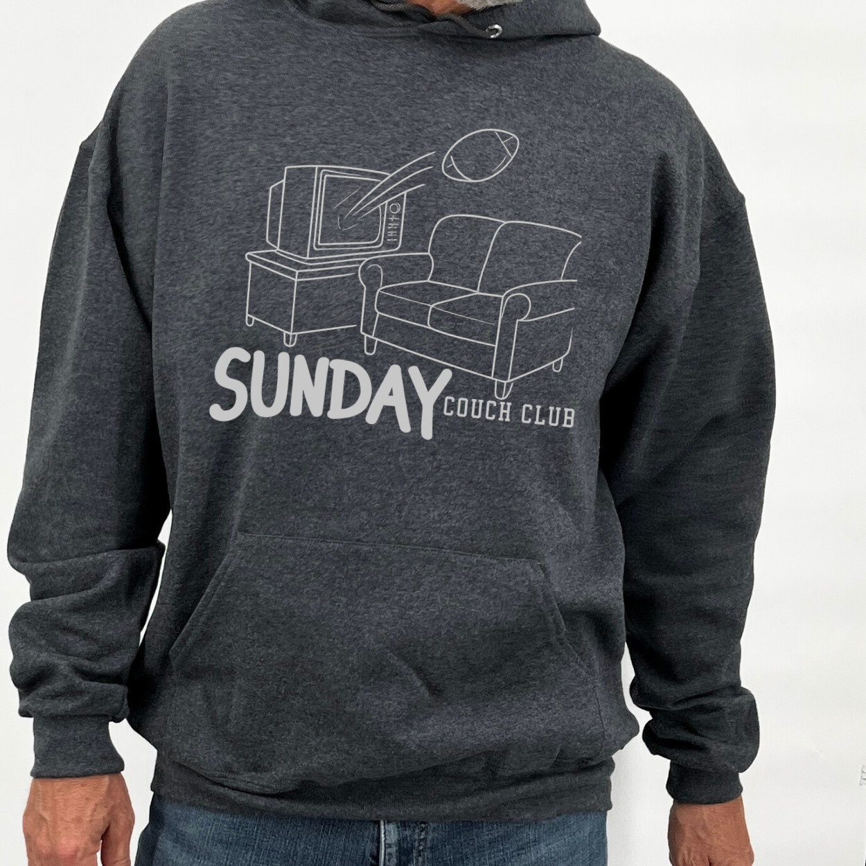 Sunday Football Couch Club Unisex Hooded Sweatshirt | ATTA TOOD®