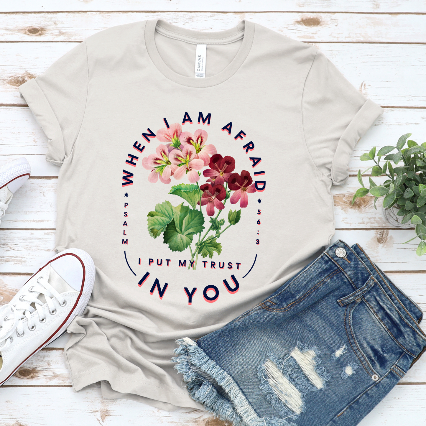 When I am afraid I put my trust in you tee