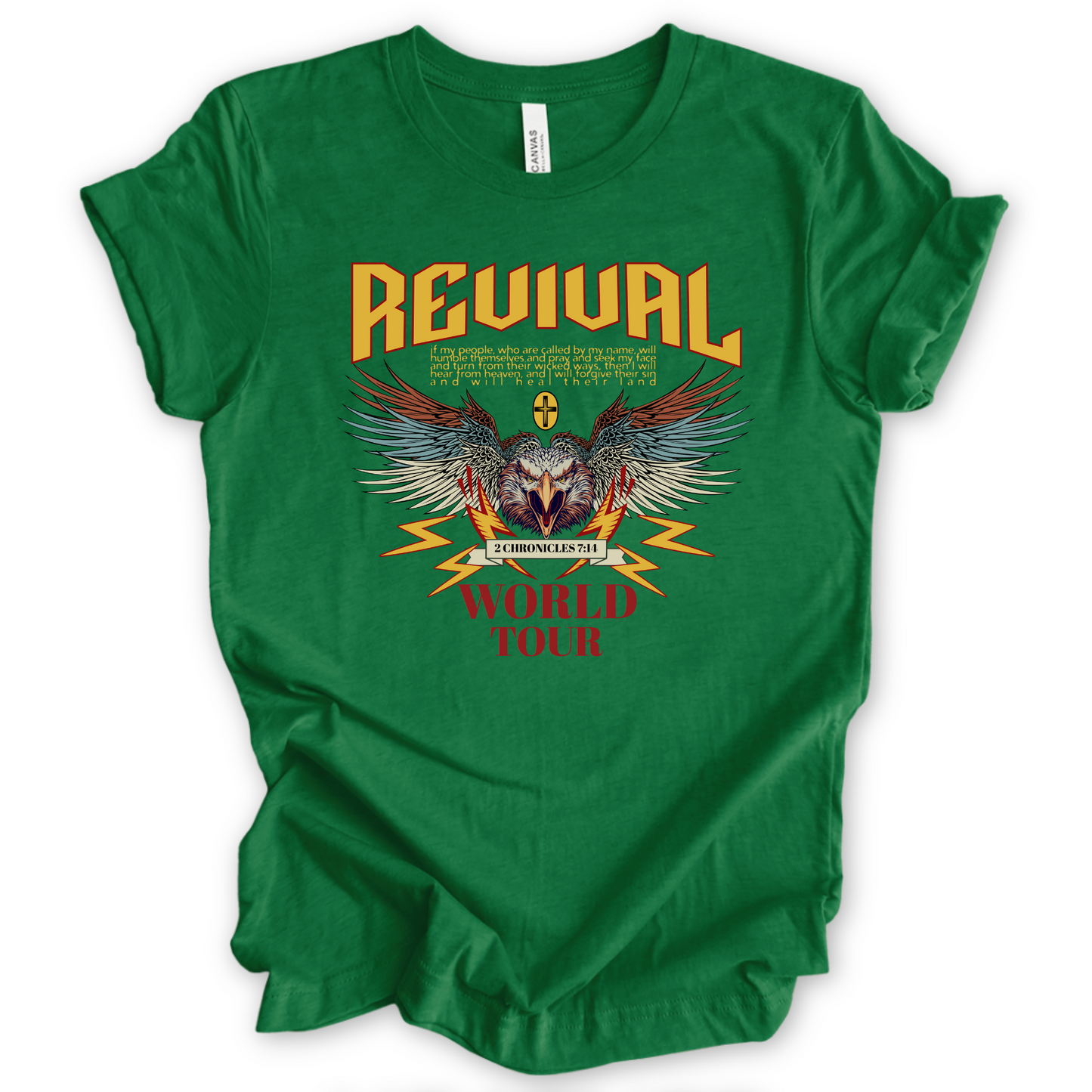 Revival World Tour grassy green tee