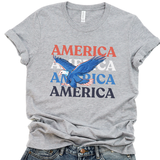 America Eagle Patriotic Unisex Graphic T-Shirt | ATTA TOOD®
