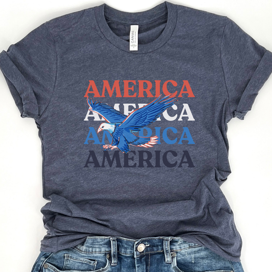 America Eagle Patriotic Unisex Graphic T-Shirt | ATTA TOOD®