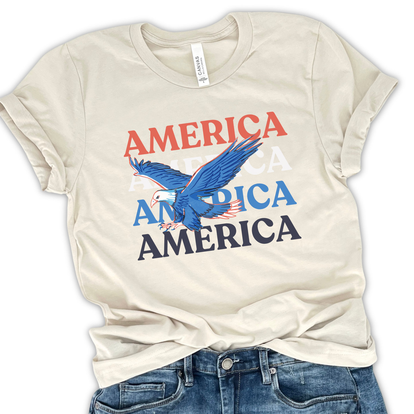 America Eagle Patriotic Unisex Graphic T-Shirt | ATTA TOOD®
