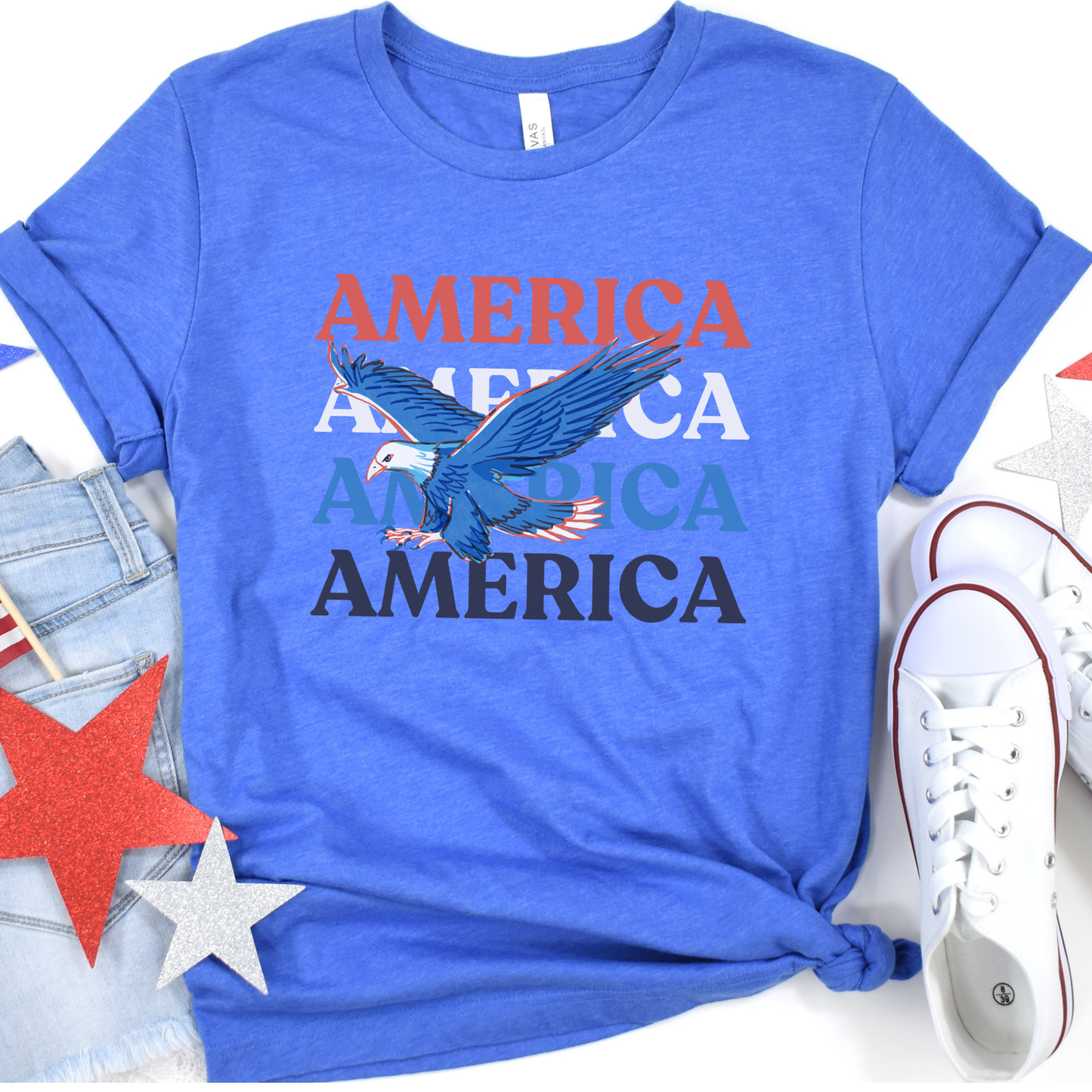 America Eagle Patriotic Unisex Graphic T-Shirt | ATTA TOOD®