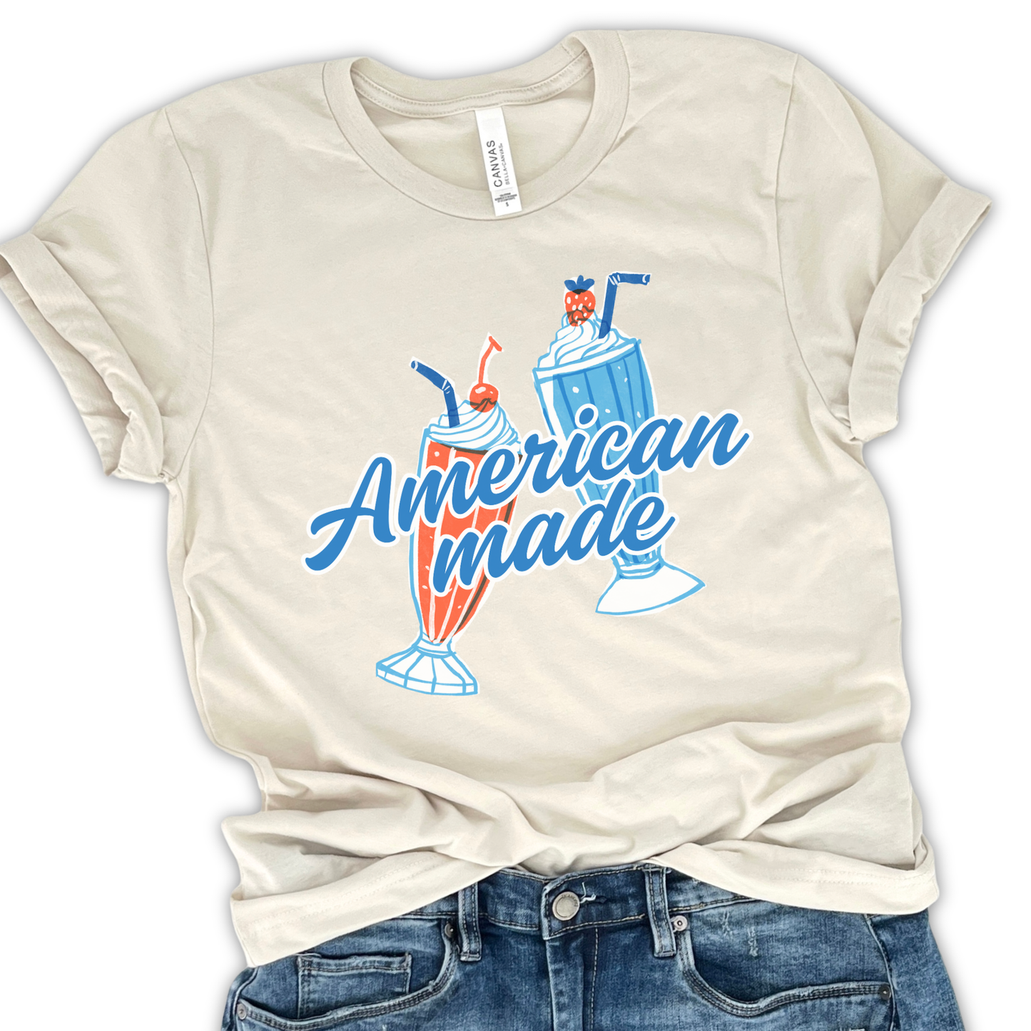 American Made Milkshake Unisex Graphic T-Shirt | ATTA TOOD®