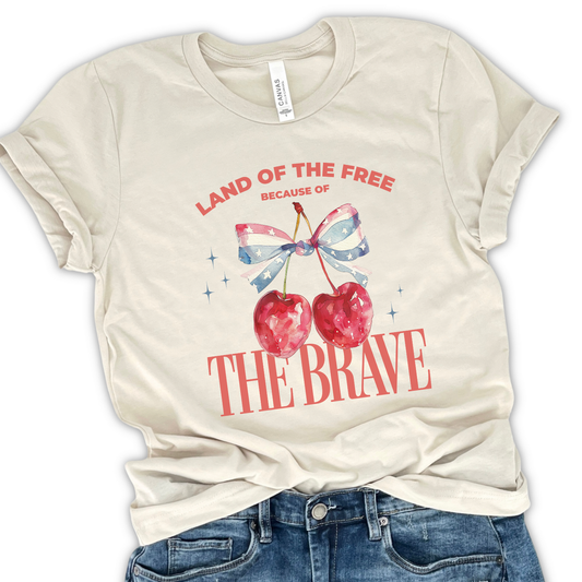 Land Of The Free Because Of The Brave Patriotic T-Shirt | ATTA TOOD®