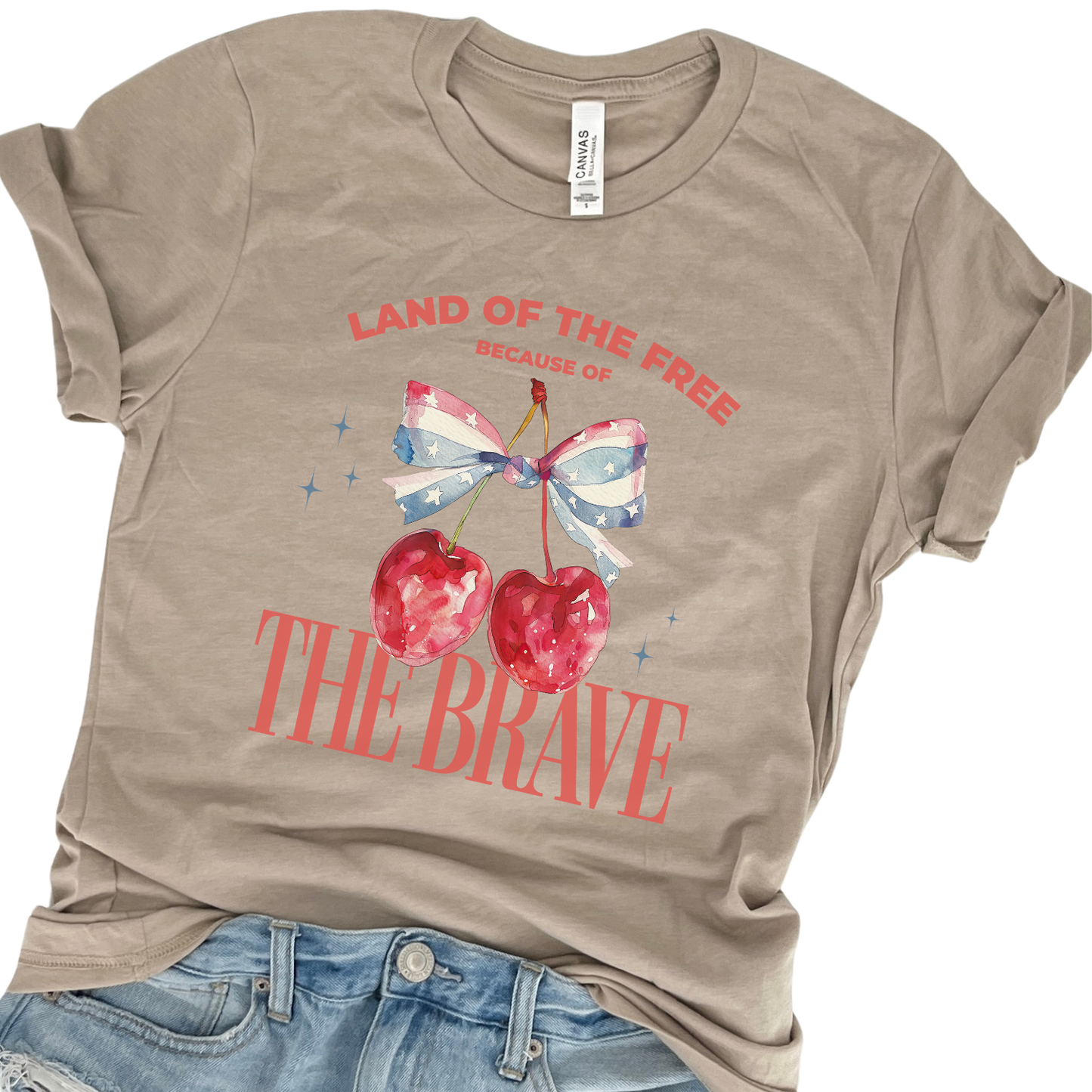 Land Of The Free Because Of The Brave Patriotic T-Shirt | ATTA TOOD®