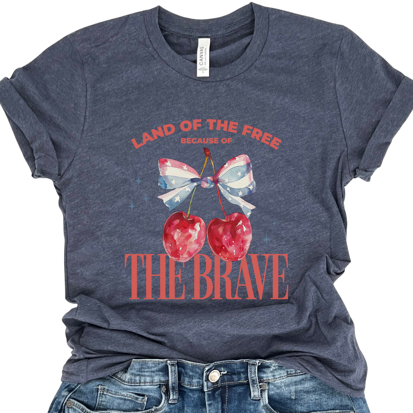 Land Of The Free Because Of The Brave Patriotic T-Shirt | ATTA TOOD®