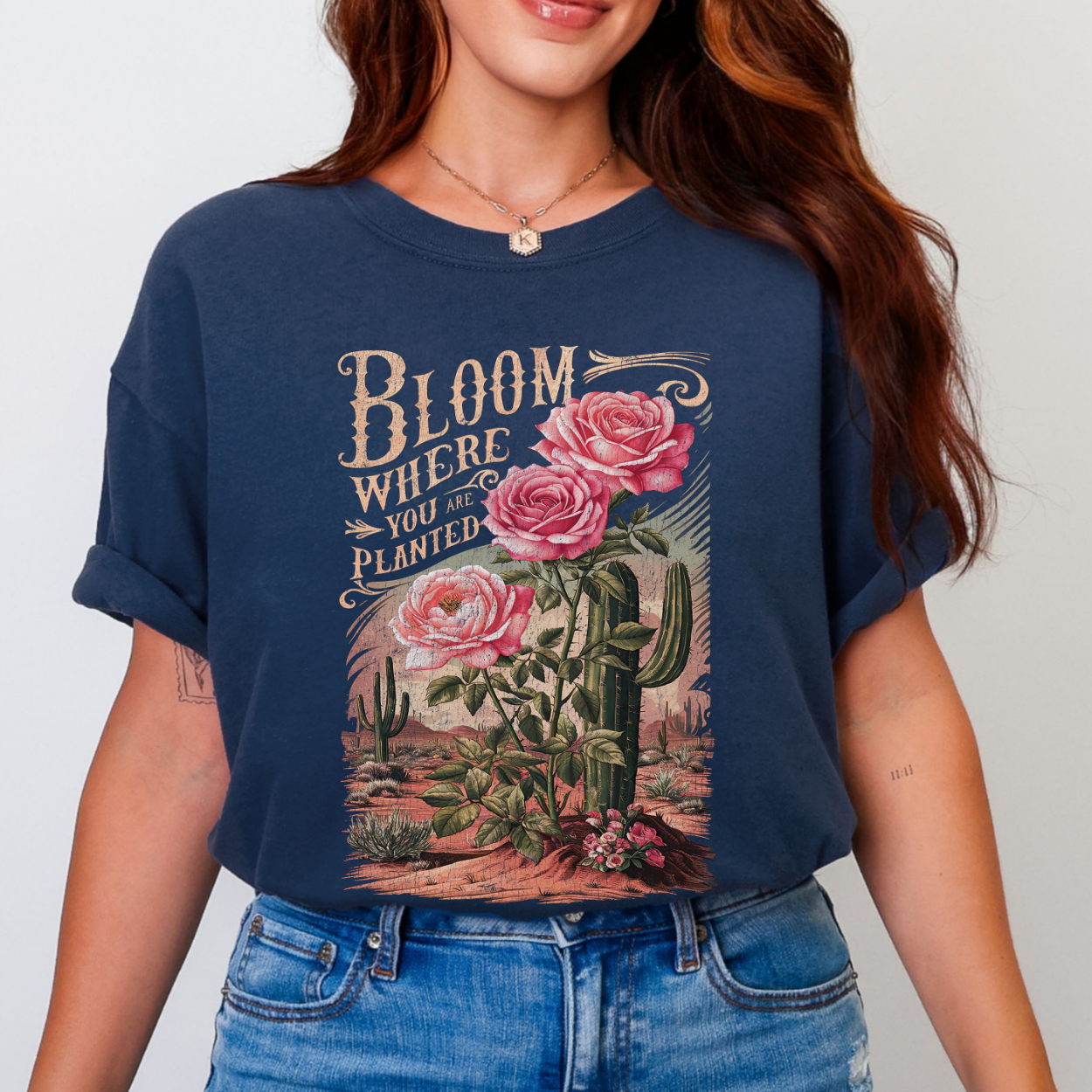 Bloom Where You Are Planted Christian Graphic T-Shirt | ATTA TOOD®