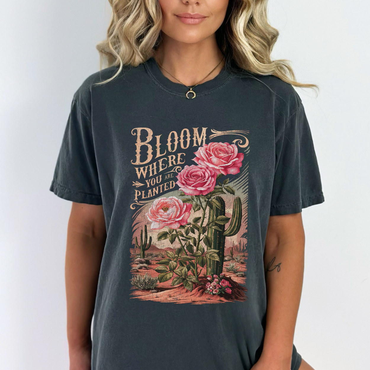 Bloom Where You Are Planted Christian Graphic T-Shirt | ATTA TOOD®