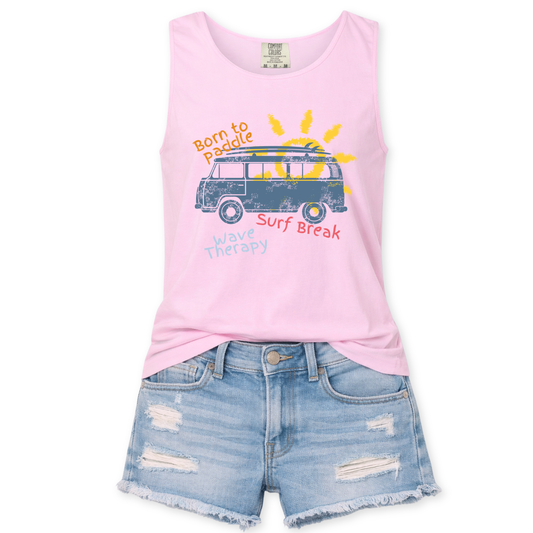 Born To Paddle Summer Graphic Beach Tank Top