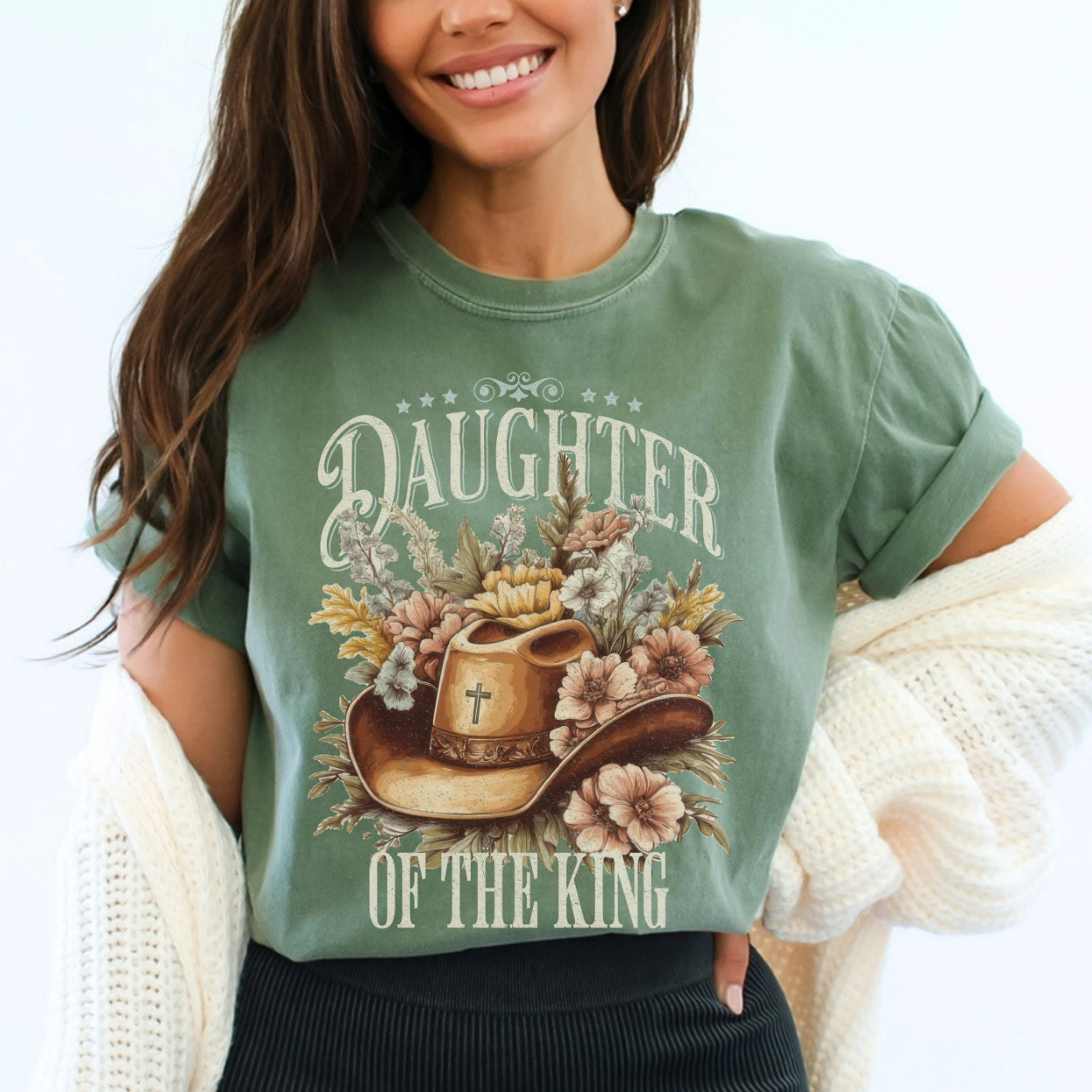 Daughter Of The King Country Western Christian T-Shirt | ATTA TOOD®