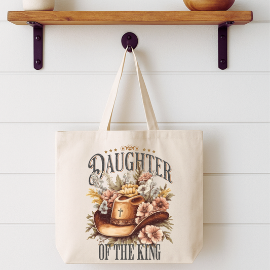 Daughter Of The King Western Tote Bag | Faithbased | ATTA TOOD®