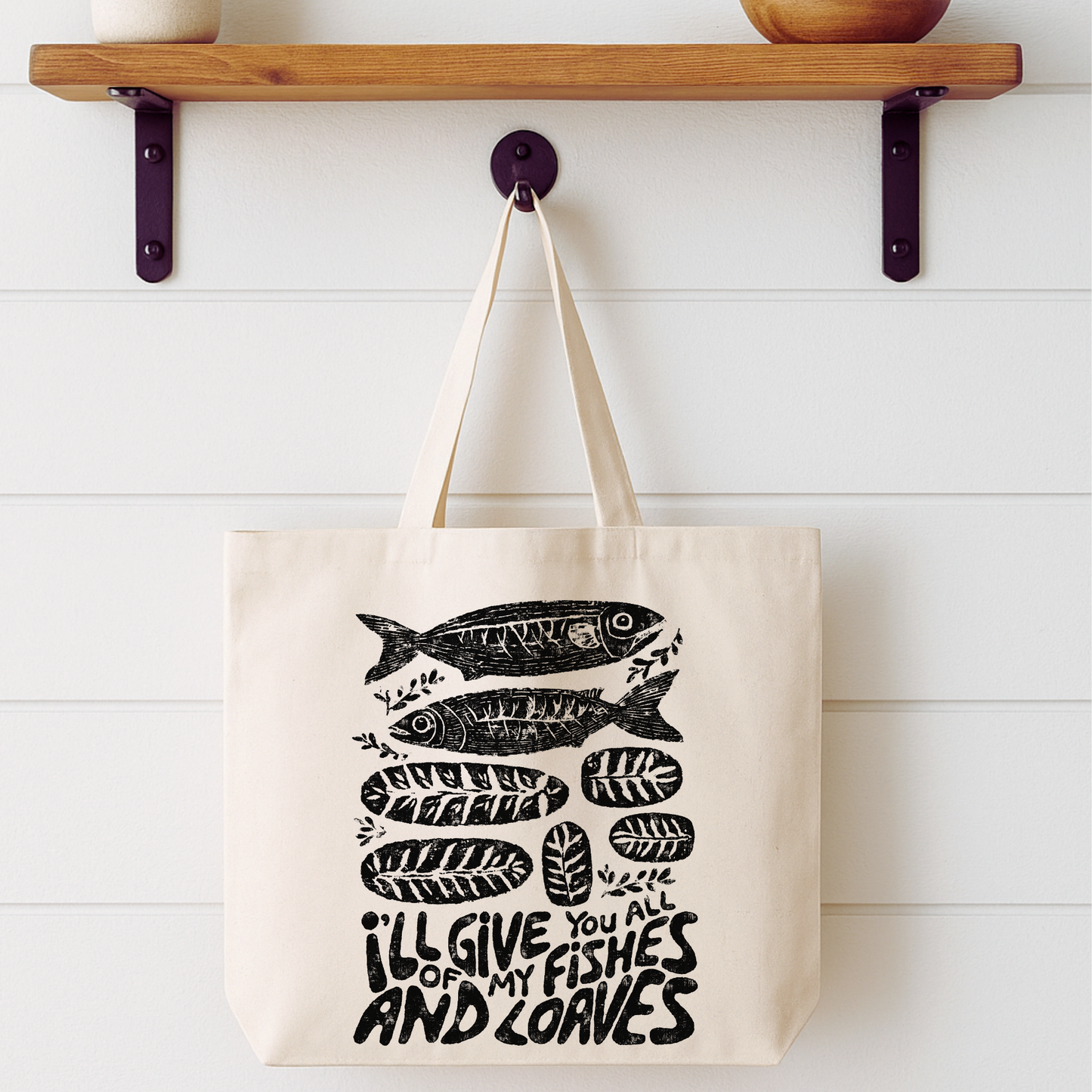 Fishes and Loaves Tote Bag | Faithbased | ATTA TOOD®
