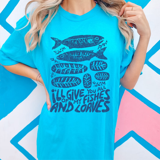 Fishes And Loaves Christian Faith Graphic T-Shirt | ATTA TOOD®
