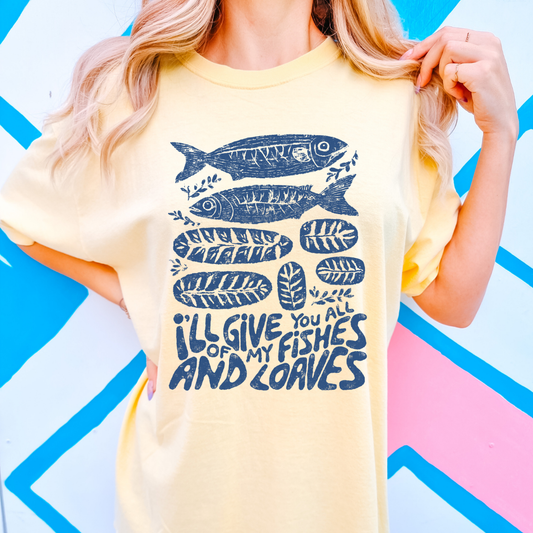 Christian Comfort Color graphic t-shirt, Coastal fish top
