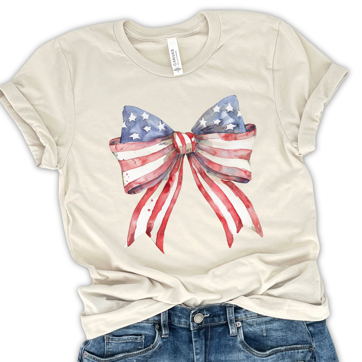 Patriotic American flag Fourth of July graphic t-shirt
