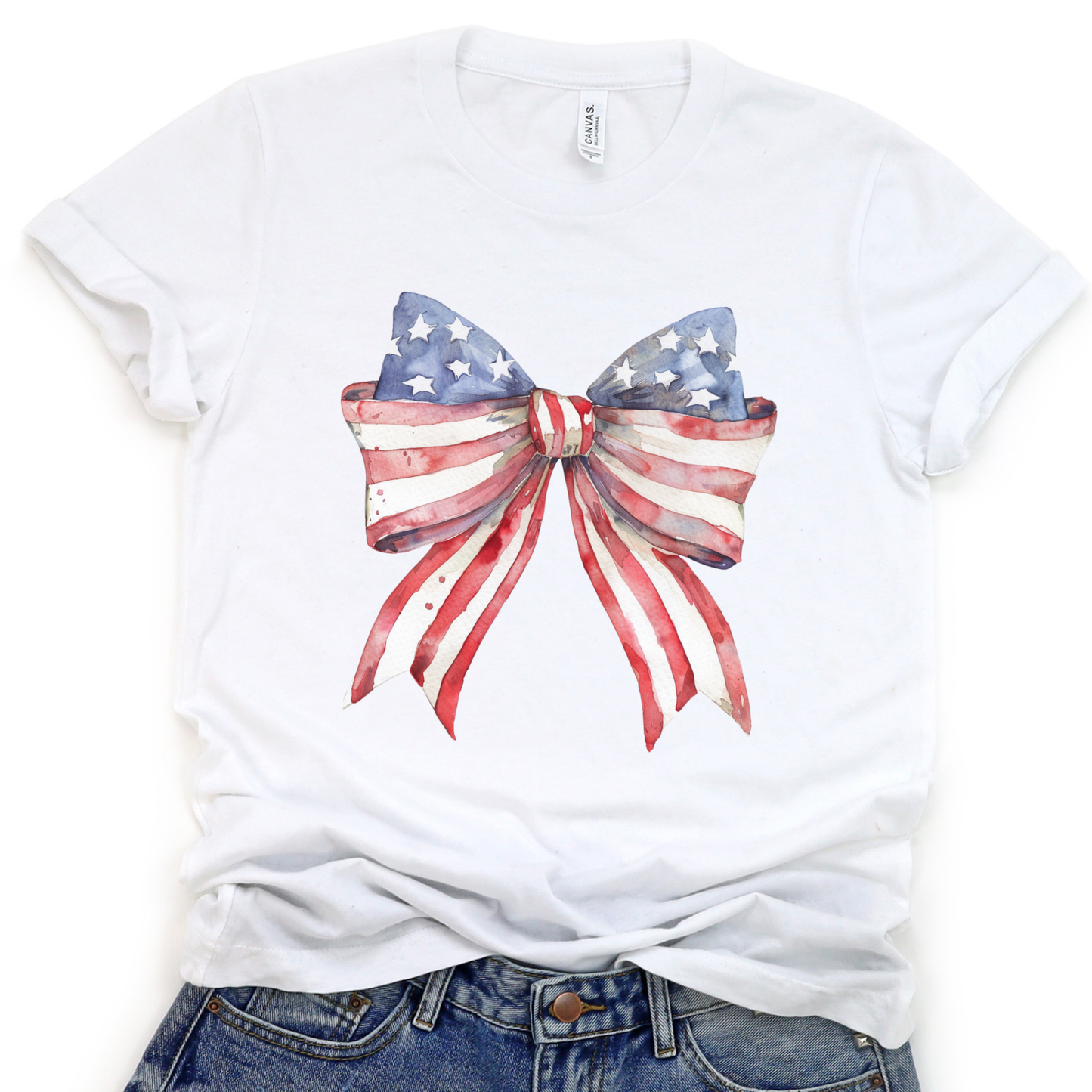 Patriotic American flag Fourth of July graphic t-shirt