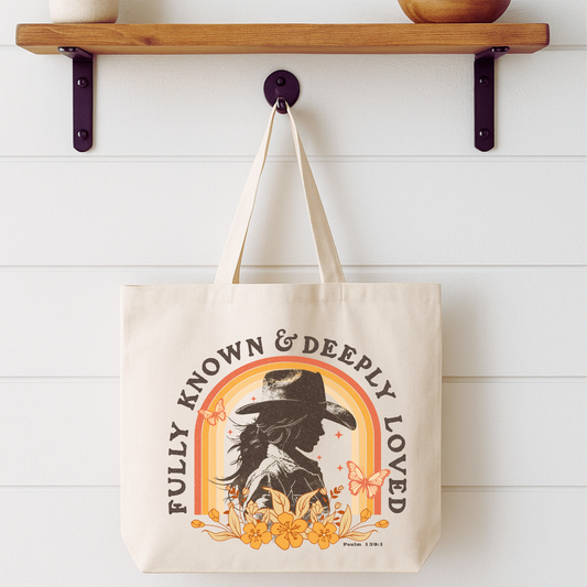 Fully Known Western Cowgirl Tote Bag | Faithbased | ATTA TOOD®