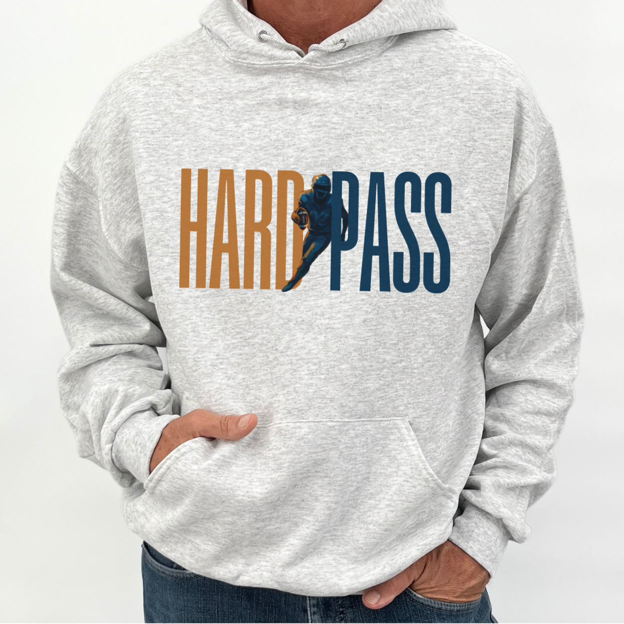 Hard Pass Football Unisex Hooded Sweatshirt | ATTA TOOD®