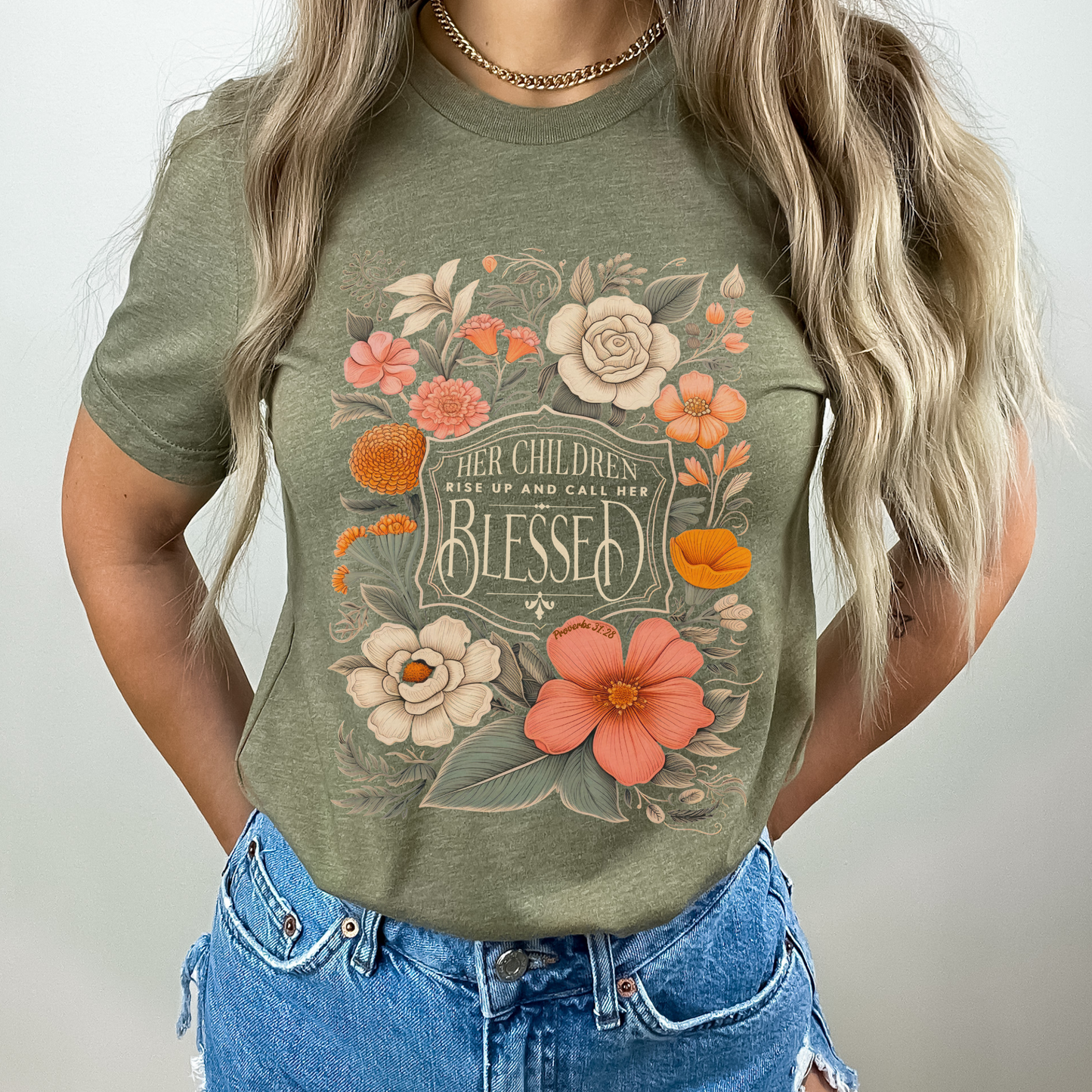Her children rise up Christtan graphic t-shirt