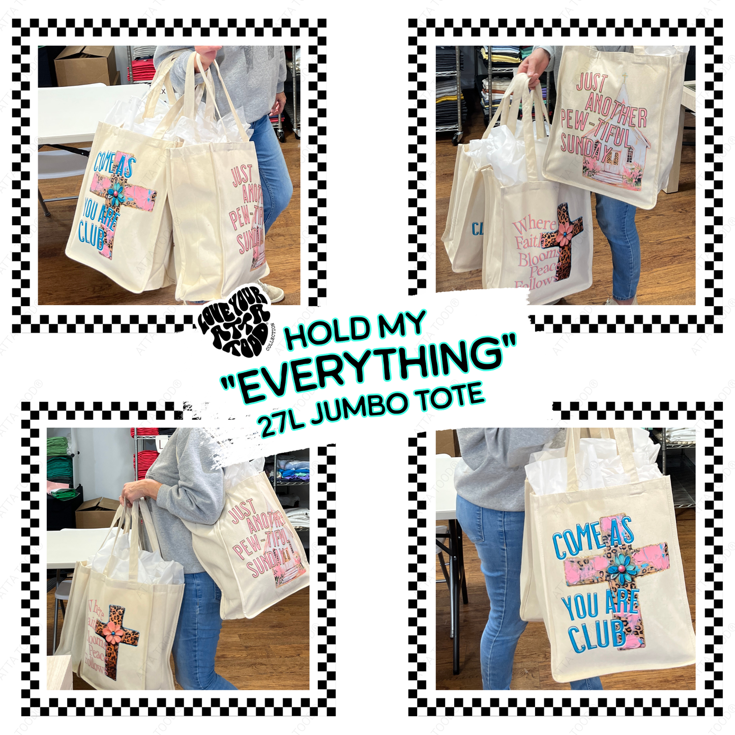 He Called Me Out | Coastal Faith Jumbo Tote Bag