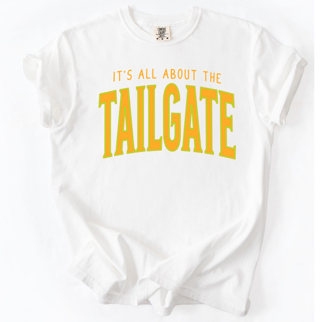 It's All About The Tailgate White Unisex Graphic T-Shirt | ATTA TOOD®