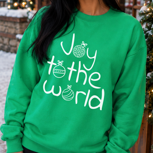 Joy To The World Christmas Ornaments Sweatshirt