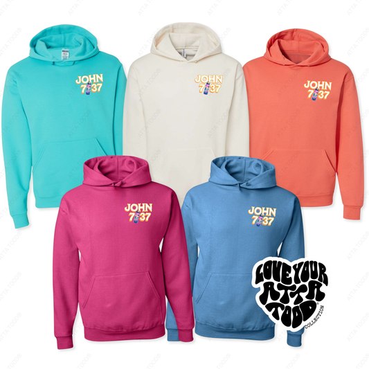 Tropical Water Bottle Christian Graphic Hoodie | Faith | Coastal