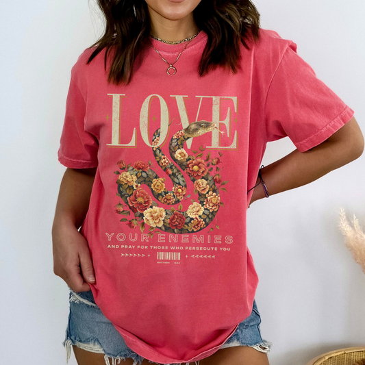 Love Your Enemies Christian Faith Graphic T-Shirt | ATTA TOOD®