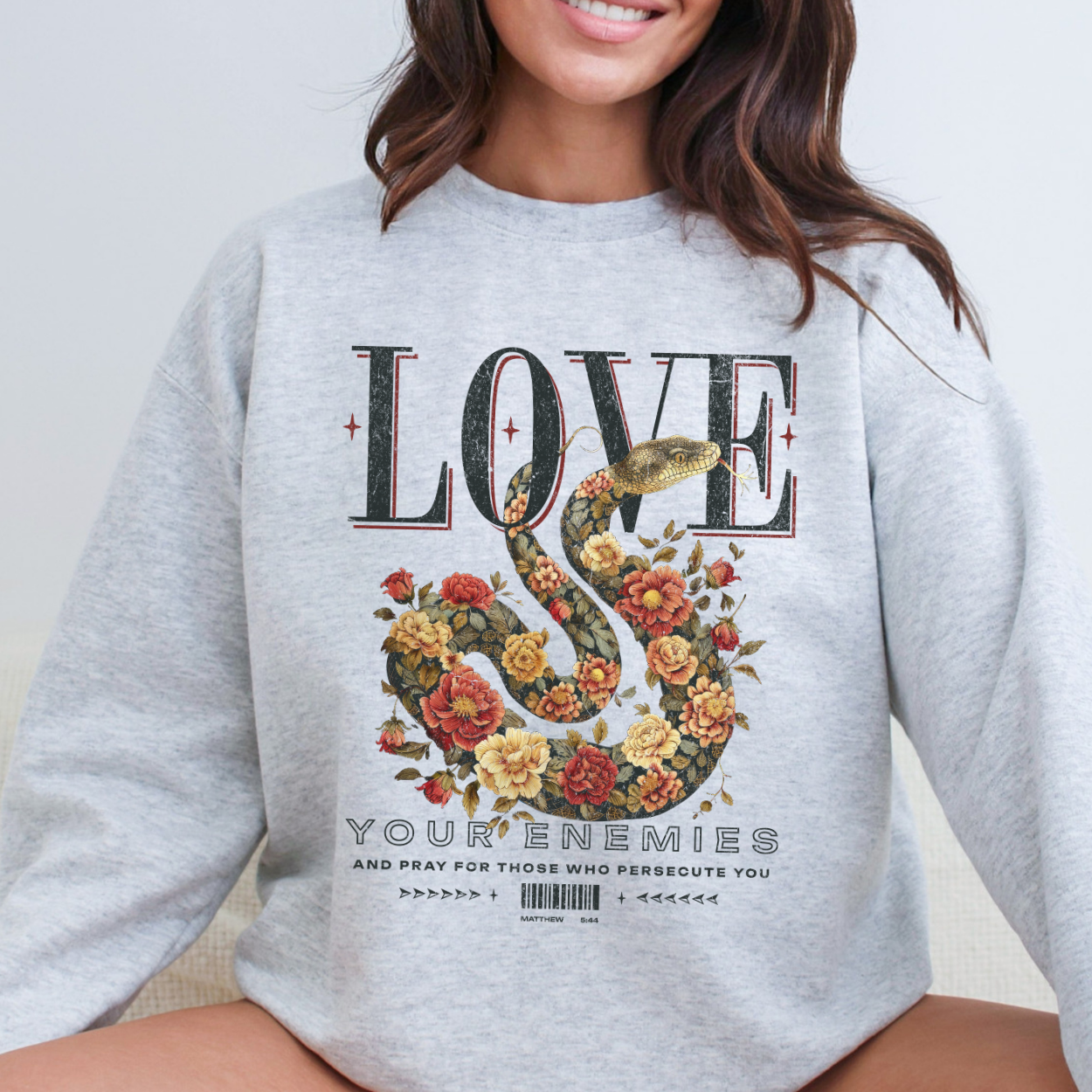 Love Your Enemies Christian Graphic Sweatshirt | ATTA TOOD®
