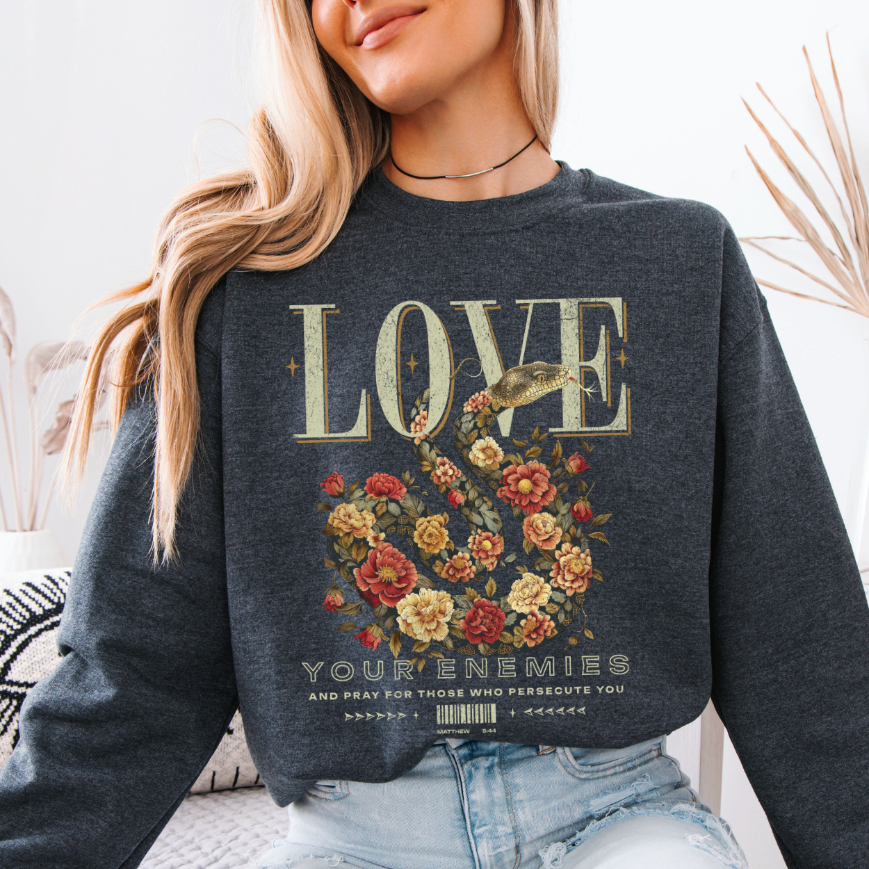 Love Your Enemies Christian Graphic Sweatshirt | ATTA TOOD®