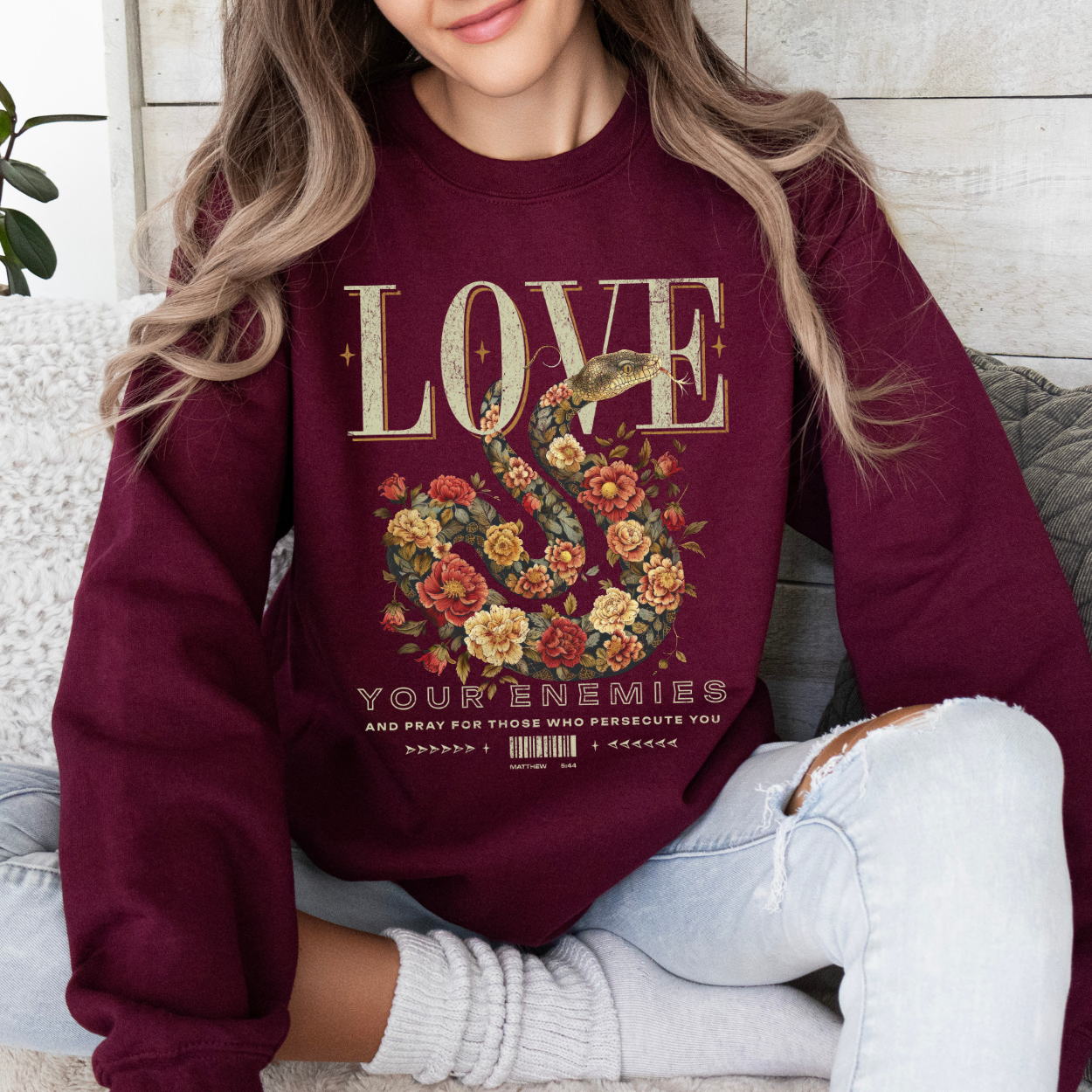 Love Your Enemies Christian Graphic Sweatshirt | ATTA TOOD®