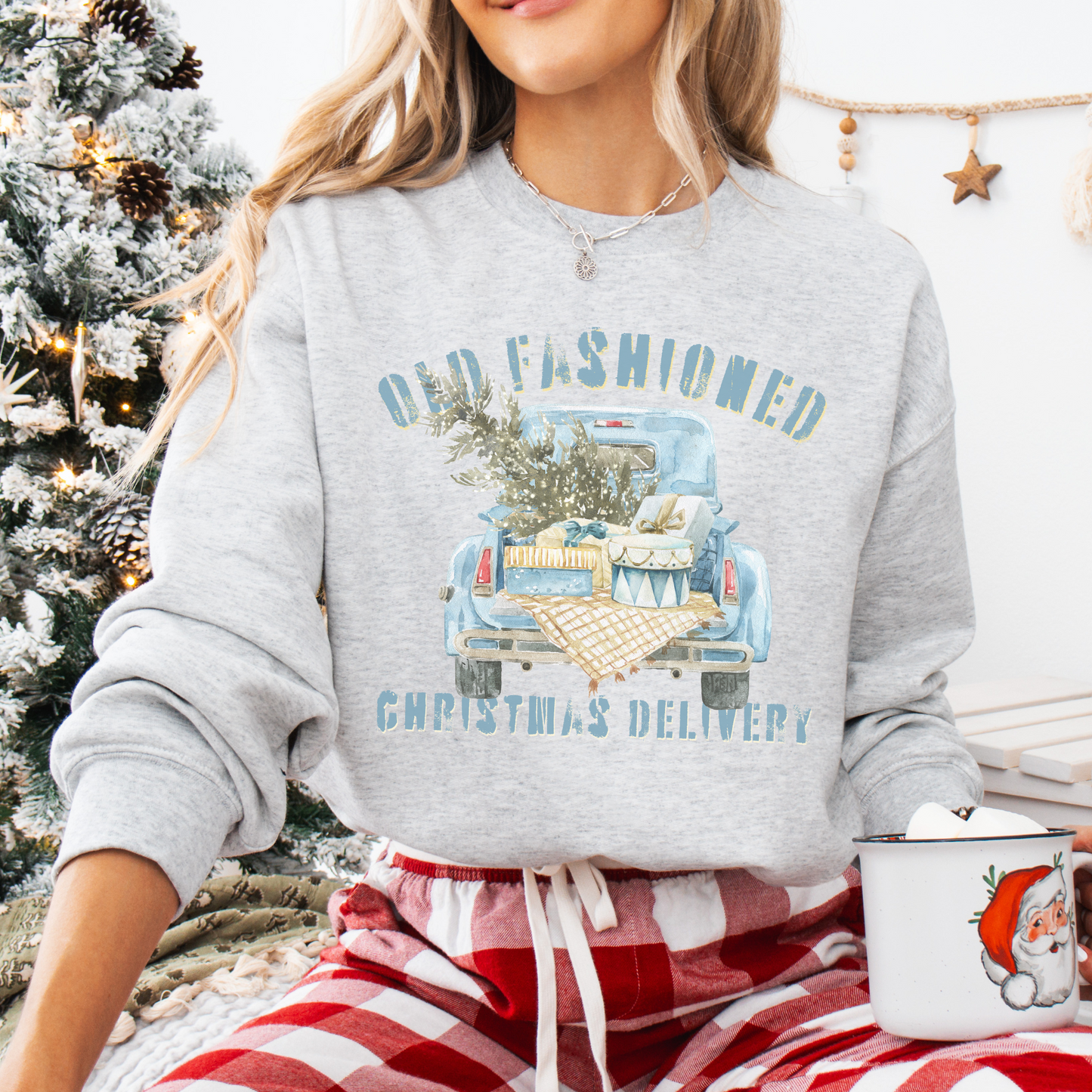 Old Fashioned Christmas Delivery Graphic Sweatshirt | ATTA TOOD®