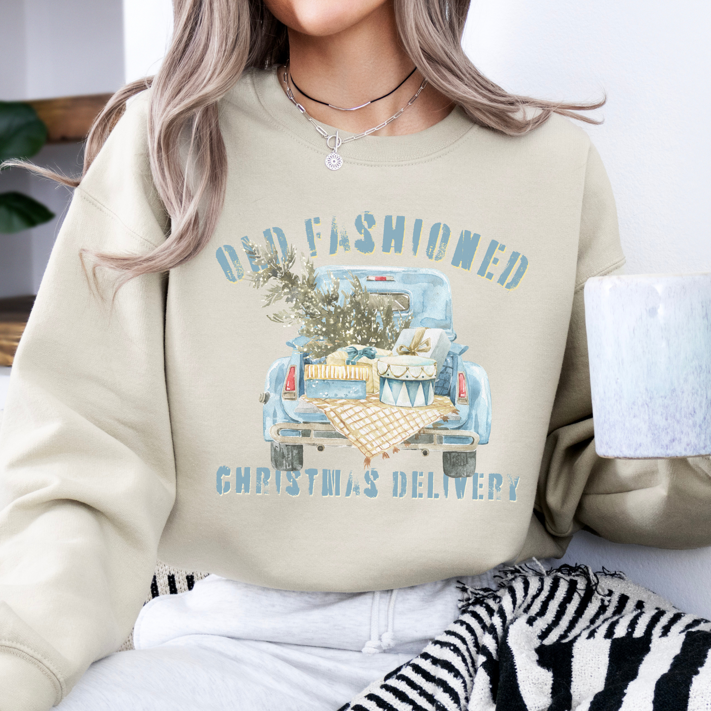 Old Fashioned Christmas Delivery Graphic Sweatshirt | ATTA TOOD®