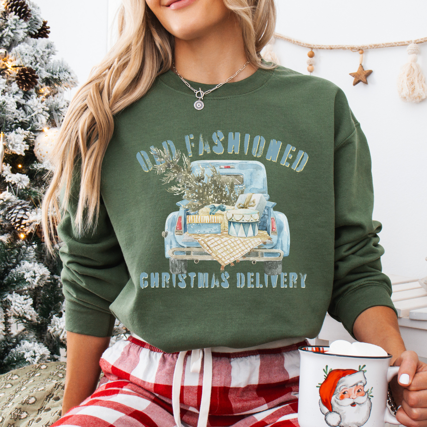 Old Fashioned Christmas Delivery Graphic Sweatshirt | ATTA TOOD®